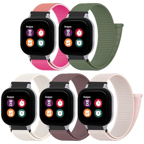 Sport-Nylon-Schlaufenband für Gizmo Watch für Kinder, kompatibel mit Gizmo Watch 3 2 1 / Gabb Watch 3 2 1 / SyncUP / Cosmo JrTrack, weiches, verstellbares, atmungsaktives, geflochtenes Armband für Sport-Nylon-Schlaufenband für Gizmo Watch für Kinder, kompatibel mit Gizmo Watch 3 2 1 / Gabb Watch 3 2 1 / SyncUP / Cosmo JrTrack, weiches, verstellbares, atmungsaktives, geflochtenes Armband für von Chinber