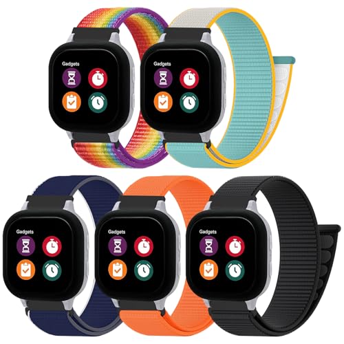 Sport-Nylon-Schlaufenband für Gizmo Watch für Kinder, kompatibel mit Gizmo Watch 3 2 1 / Gabb Watch 3 2 1 / SyncUP / Cosmo JrTrack, weiches, verstellbares, atmungsaktives, geflochtenes Armband für Sport-Nylon-Schlaufenband für Gizmo Watch für Kinder, kompatibel mit Gizmo Watch 3 2 1 / Gabb Watch 3 2 1 / SyncUP / Cosmo JrTrack, weiches, verstellbares, atmungsaktives, geflochtenes Armband für von Chinber