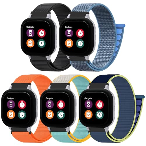 Sport-Nylon-Schlaufenband für Gizmo Watch für Kinder, kompatibel mit Gizmo Watch 3 2 1 / Gabb Watch 3 2 1 / SyncUP / Cosmo JrTrack, weiches, verstellbares, atmungsaktives, geflochtenes Armband für Sport-Nylon-Schlaufenband für Gizmo Watch für Kinder, kompatibel mit Gizmo Watch 3 2 1 / Gabb Watch 3 2 1 / SyncUP / Cosmo JrTrack, weiches, verstellbares, atmungsaktives, geflochtenes Armband für von Chinber