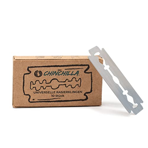 Chinchilla Rasierklingen für Rasierho| 10 universelle Klingen aus Stahl (rostfrei) | für alle gängigen RasierhoDamen & Herren | Ersatzklingen & Wechselklingen | Razor Blades von Chinchilla