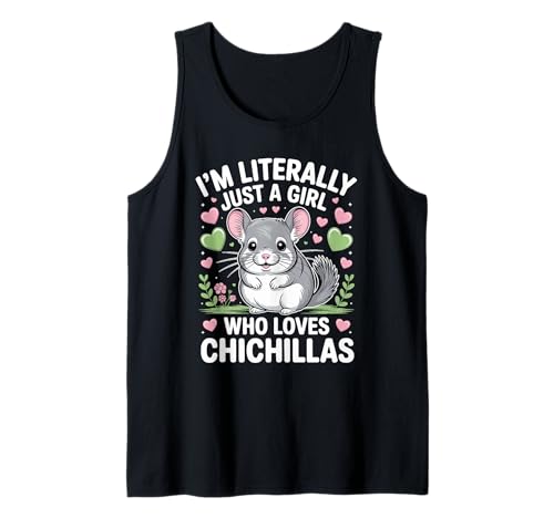 Lustiges Mädchen, das Chinchillas liebt, süße Herzen und Blumen Tank Top Lustiges Mädchen, das Chinchillas liebt, süße Herzen und Blumen Tank Top von ChinchillaVibes