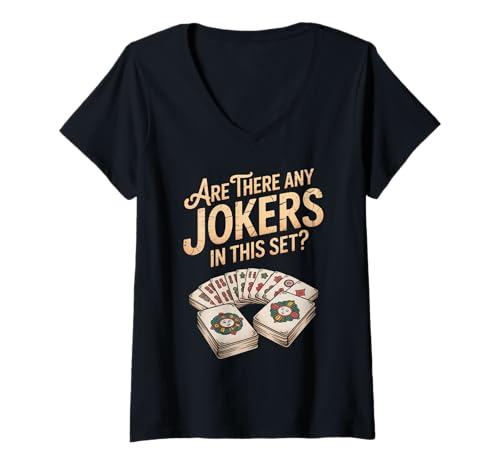 Damen Mah Jongg Fliesenset Lover It's Mahjong Time American Mahjong T-Shirt mit V-Ausschnitt Damen Mah Jongg Fliesenset Lover It's Mahjong Time American Mahjong T-Shirt mit V-Ausschnitt von Chinese Game Player
