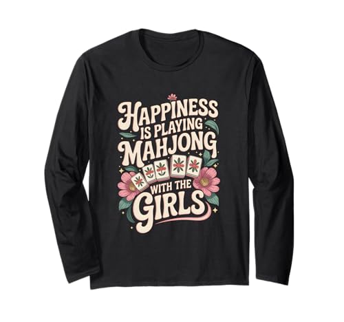 Lustiges Mahjong Cool Happiness is Playing Mahjong with Girls Langarmshirt Lustiges Mahjong Cool Happiness is Playing Mahjong with Girls Langarmshirt von Chinese Game Player