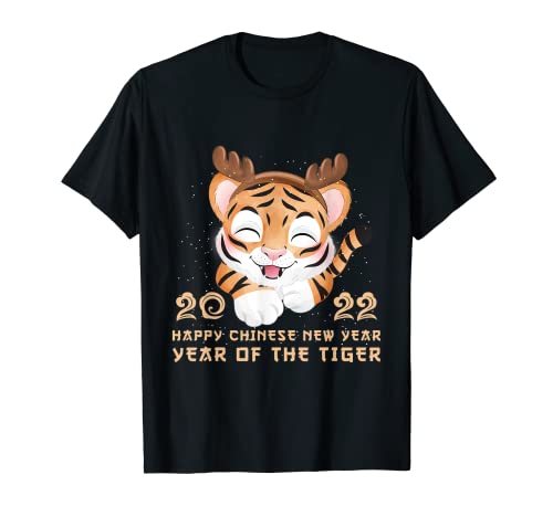 Frohes chinesisches Neujahr 2022 Jahr des Tigers Cute Baby Tiger T-Shirt von Chinese Kawaii Tiger New Year 2022