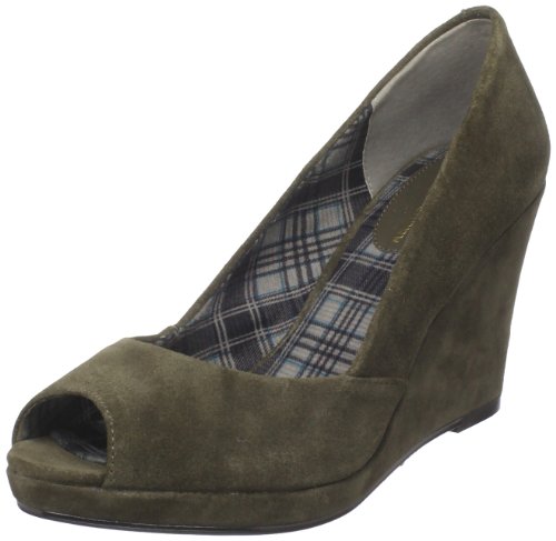 Chinese Laundry Damen Shooter Pumps mit offenem Zehenbereich, Khaki, 36 EU von Chinese Laundry