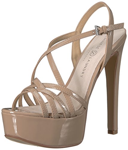 Chinese Laundry Damen Teaser 2 Sandalen mit Absatz, Hautfarben-Nude Patent von Chinese Laundry