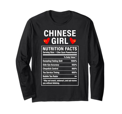 Chinesisches Mädchen Stolze Chinesin Langarmshirt von Chinese Roots Gifts & Tee