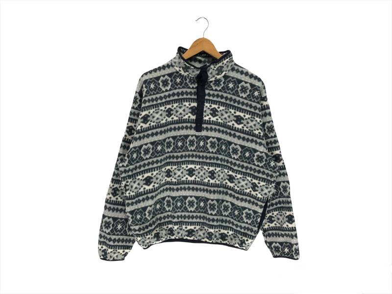 Vintage L.l.bean Fleece Half Button Native Muster Design Sweatshirt L.l Bean Pullover Crewneck von Chinoi2021