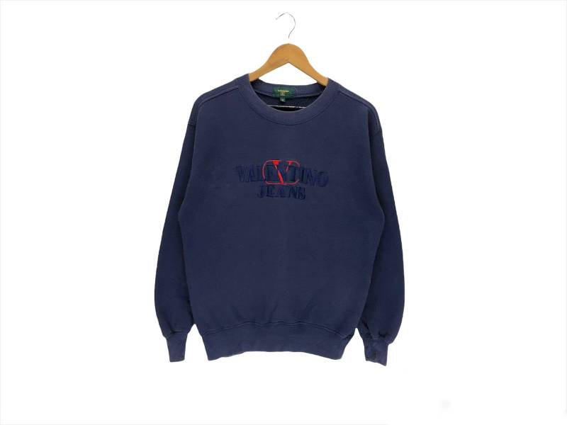 Vintage Valentino Jeans Italien Sweatshirt Big Logo Spellout Sweater Crewneck von Chinoi2021