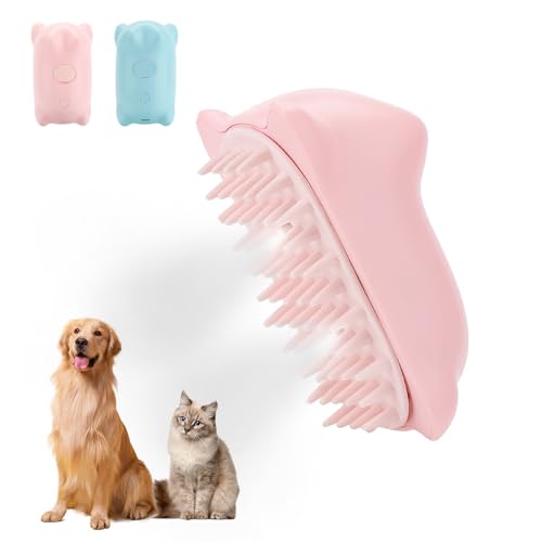 Chinoket Dampf Haarbürste für Hunde und Katzen,3-in-1-Dampfbürste Katze Spray Massage Kammkatzenkamm,Pflege Bürste Haustier Haar Entfernung Kamm für Katze und Hund ,2 Spritzöffnung(rosa Farbe) Chinoket Dampf Haarbürste für Hunde und Katzen,3-in-1-Dampfbürste Katze Spray Massage Kammkatzenkamm,Pflege Bürste Haustier Haar Entfernung Kamm für Katze und Hund ,2 Spritzöffnung(rosa Farbe) von Chinoket