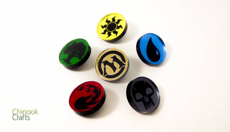 Magic The Gathering Mana Embleme - Pin Oder Magnet Magic The Gathering Mana Embleme - Pin Oder Magnet von ChinookCrafts