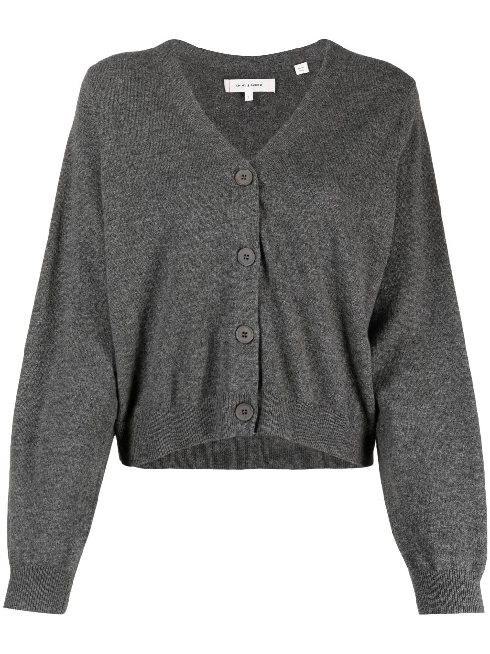 Chinti & Parker Cropped-Cardigan mit V-Ausschnitt - Grau von Chinti & Parker