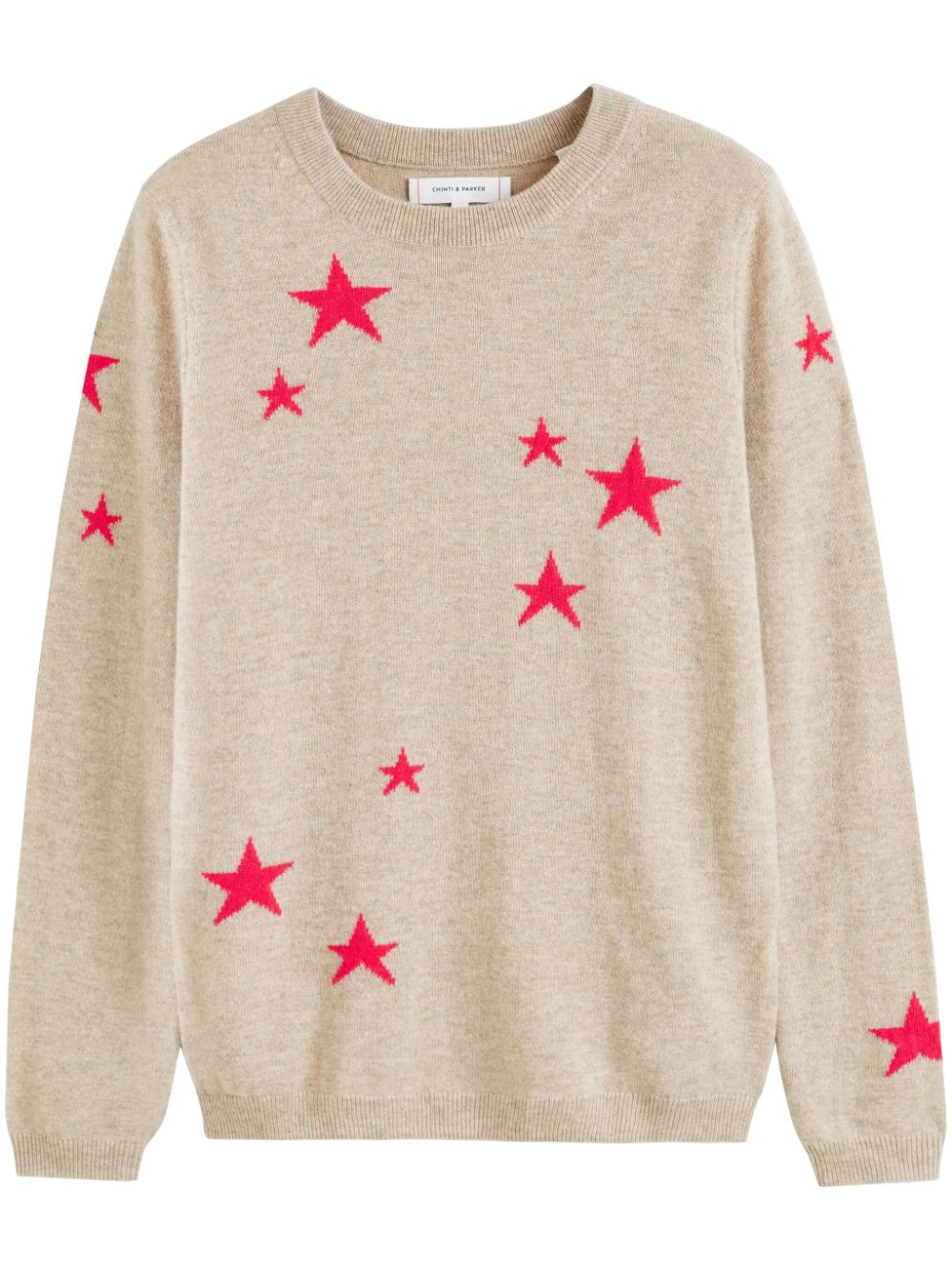 Chinti & Parker Star Pullover mit rundem Ausschnitt - Nude von Chinti & Parker