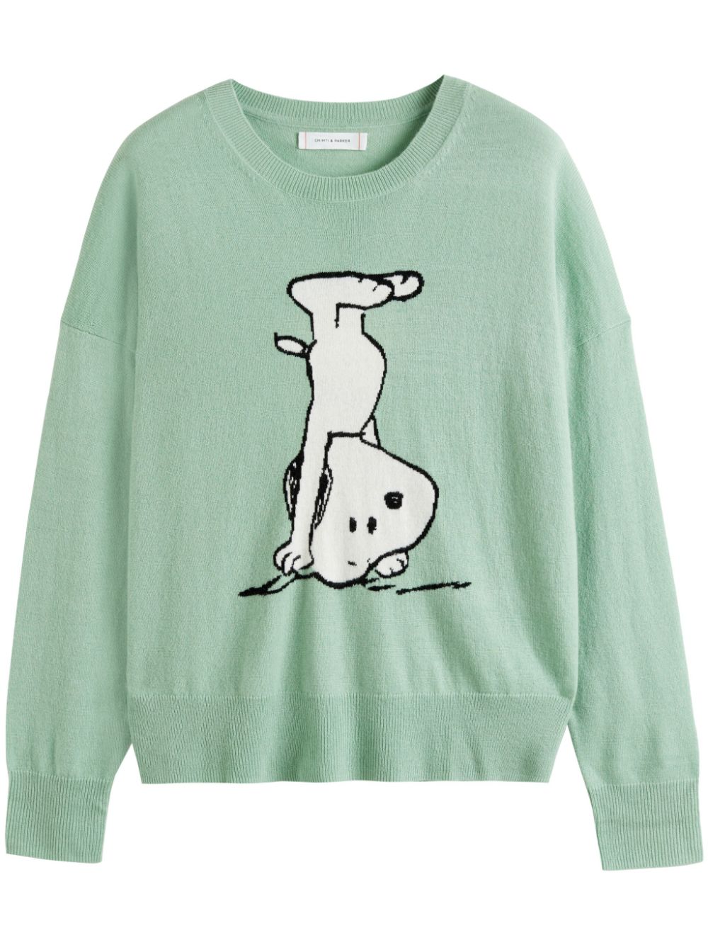 Chinti & Parker x Peanuts Handstand Peanuts Pullover - Grün von Chinti & Parker