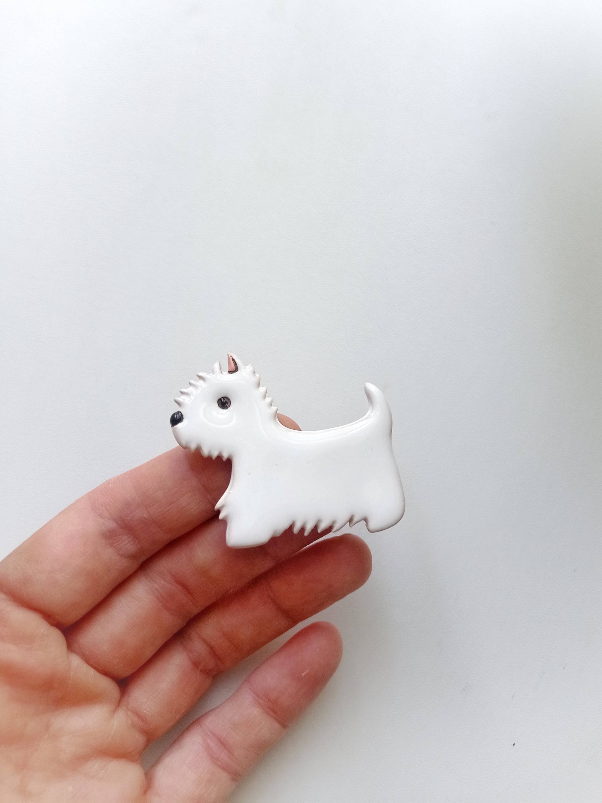 West Highland White Terrier Handgemachte Keramik Brosche West Highland White Terrier Handgemachte Keramik Brosche von ChipChipCeramics