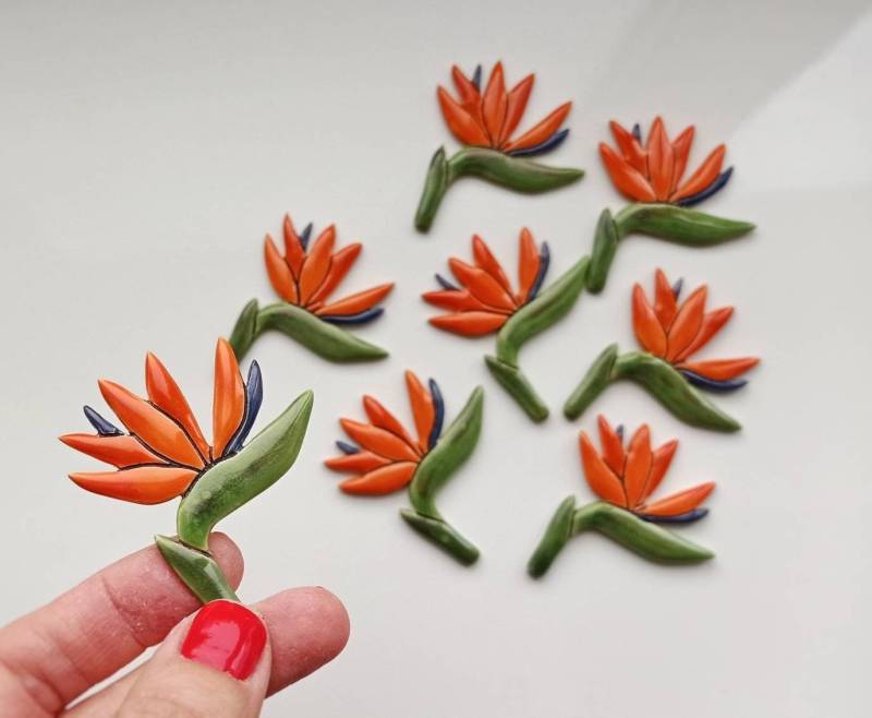 strelitzie Handgemachte Keramik Brosche strelitzie Handgemachte Keramik Brosche von ChipChipCeramics