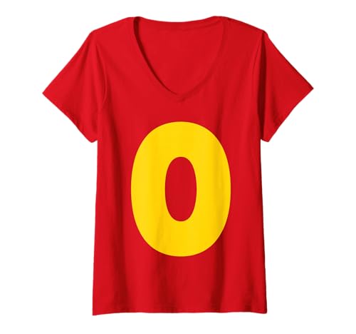 Damen Buchstabe O Streifenhörnchen Gruppe Passendes Halloween-Kostüm Cosplay T-Shirt mit V-Ausschnitt Damen Buchstabe O Streifenhörnchen Gruppe Passendes Halloween-Kostüm Cosplay T-Shirt mit V-Ausschnitt von Chipmunk Letter O Group Matching Halloween Costume