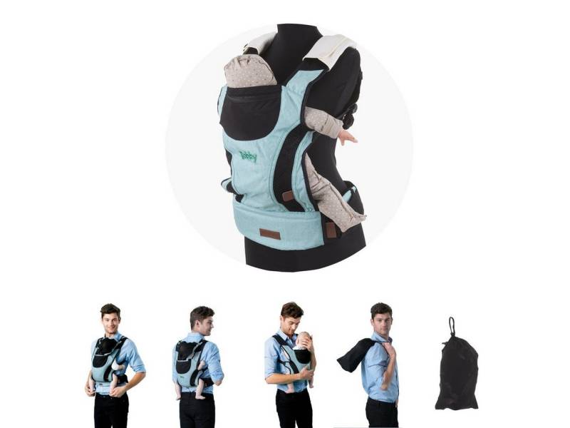 Chipolino Babytrage Babytrage Bobby 4 in 1, Bauch- und Rückentrage, ab 4 bis 24 Monate von Chipolino