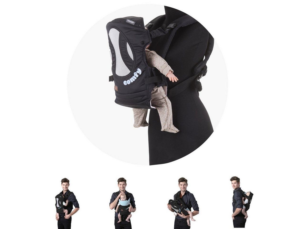 Chipolino Babytrage Comfy Bauch- und Rückentrage, 4 Positionen bis 9 kg ab Geburt Chipolino Babytrage Comfy Bauch- und Rückentrage, 4 Positionen bis 9 kg ab Geburt von Chipolino
