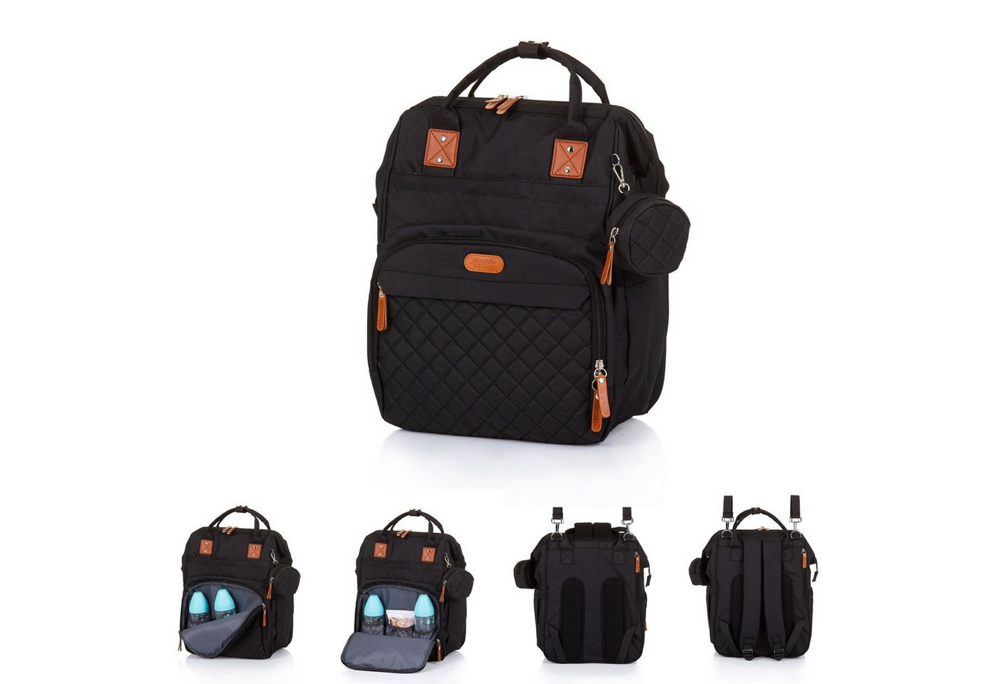 Chipolino Wickeltasche Wickeltasche, Kinderwagen (1-tlg), Rucksack Reißverschluss Schnullertasche von Chipolino