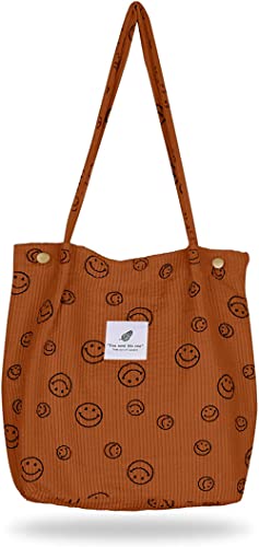 Chirest Tragetasche für Frauen Smiley Face Lässig Ästhetisch Niedlich Tote Teen Girls Trendy Stuff Umhängetasche Handtasche Tasche von Chirest