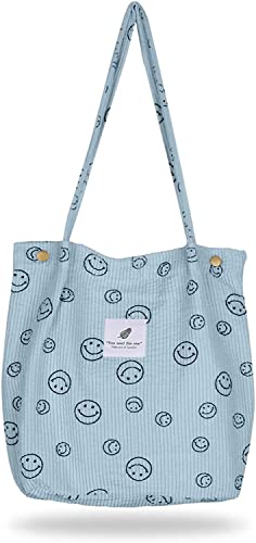 Chirest Tragetasche für Frauen Smiley Face Lässig Ästhetisch Niedlich Tote Teen Girls Trendy Stuff Umhängetasche Handtasche Tasche von Chirest