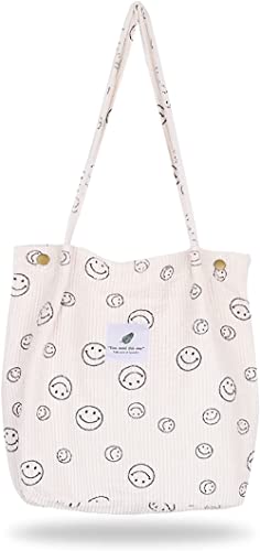 Chirest Tragetasche für Frauen Smiley Face Lässig Ästhetisch Niedlich Tote Teen Girls Trendy Stuff Umhängetasche Handtasche Tasche von Chirest