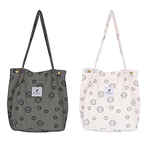 Chirest Tragetasche für Frauen Smiley Face Lässig Ästhetisch Niedlich Tote Teen Girls Trendy Stuff Umhängetasche Handtasche Tasche von Chirest