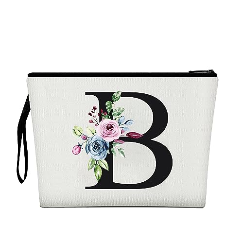 Make-up Tasche für Frauen, A-Z 26 Brief personalisierte Make-up Tasche, Geburtstagsgeschenke für Frauen Mama, Geschenke für besten Freund, Braut Brautjungfer Kosmetiktasche von Chirest