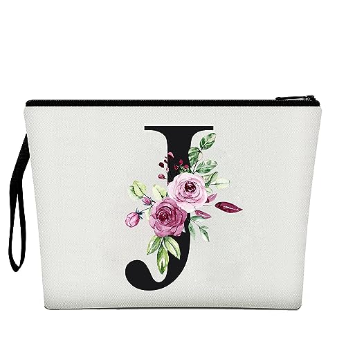 Make-up Tasche für Frauen, A-Z 26 Brief personalisierte Make-up Tasche, Geburtstagsgeschenke für Frauen Mama, Geschenke für besten Freund, Braut Brautjungfer Kosmetiktasche von Chirest