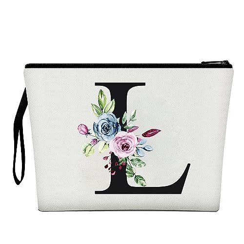 Make-up Tasche für Frauen, A-Z 26 Brief personalisierte Make-up Tasche, Geburtstagsgeschenke für Frauen Mama, Geschenke für besten Freund, Braut Brautjungfer Kosmetiktasche von Chirest