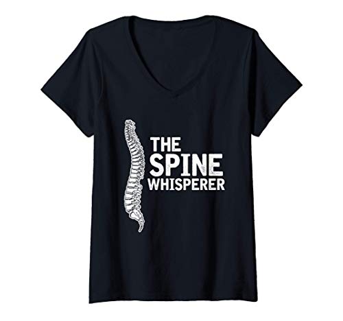 Damen Lustiger Chiropraktiker Spruch Wirbelsäulen Arzt Orthopäde T-Shirt mit V-Ausschnitt Damen Lustiger Chiropraktiker Spruch Wirbelsäulen Arzt Orthopäde T-Shirt mit V-Ausschnitt von Chiropraktik Neurologe Geschenk Medizin Student