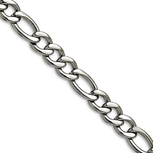 Figarokette, Edelstahl, poliert, ausgefallener Karabinerverschluss, 5,3 mm, 46 cm, für Damen und Herren von Chisel