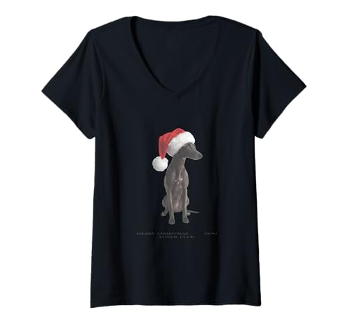 Damen Whippet Weihnachten Hund Vintage T-Shirt mit V-Ausschnitt Damen Whippet Weihnachten Hund Vintage T-Shirt mit V-Ausschnitt von Chistmas Whippet Lover Clo.