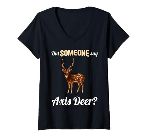 Damen Chital Axishirsche Axishirsch T-Shirt mit V-Ausschnitt von Chital Axishirsche Axishirsch Tier Shop