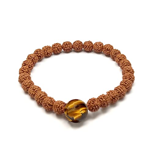 Chitshakti Original Rudraksha Panchmukhi Armband, zertifiziert im Labor | Dehnbares Rudraksha Armband in AAA-Qualität | Uni für Damen und Herren, One Size, Rudraksha, Tigerauge Chitshakti Original Rudraksha Panchmukhi Armband, zertifiziert im Labor | Dehnbares Rudraksha Armband in AAA-Qualität | Uni für Damen und Herren, One Size, Rudraksha, Tigerauge von Chitshakti