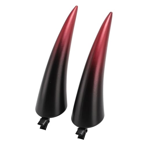 Chiyyak 2pcs Leichte Lebensartige Hörner Haarnadelclips, Niedliche Halloween -Cosplay -Make -up -Themen -Haarzubehör mit Verstellbarer Richtung (Rot) von Chiyyak