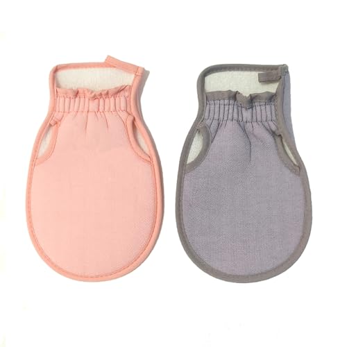 Peeling-Handschuhe, Peeling-Handschuh, Körperpeeling-Handschuh, Bad, Spa, Peeling-Handschuhe für abgestorbene Haut, Duschhandschuh, Körperschrubber für Damen und Herren, Rosa/Violett, 2 Stück Peeling-Handschuhe, Peeling-Handschuh, Körperpeeling-Handschuh, Bad, Spa, Peeling-Handschuhe für abgestorbene Haut, Duschhandschuh, Körperschrubber für Damen und Herren, Rosa/Violett, 2 Stück von Chliinl