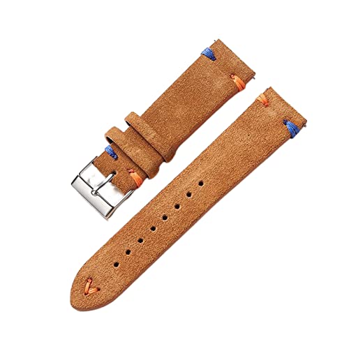 Chlikeyi Armband Handgefertigtes Wildleder 20 mm 22 mm Riemen Ersatzarmband Uhrenarmband von Chlikeyi