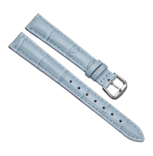 Chlikeyi Armband Universelles kleines Lederarmband für Damen, kleines Armband 10-14mm, Hellblau Silber 1, 12 mm von Chlikeyi