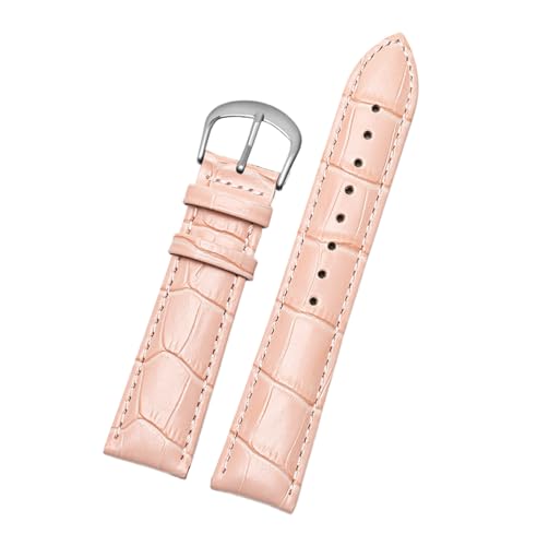 Chlikeyi Armband aus echtem Leder, 10-22mm, Roségold, Uhrenarmband mit Schnalle für Damen, Farbe 6, 13mm von Chlikeyi