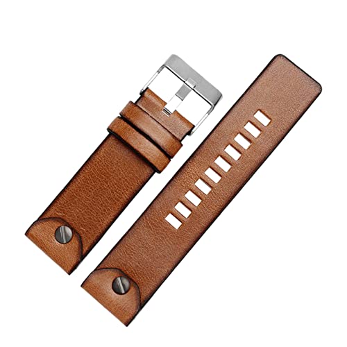 Chlikeyi Armband aus echtem Leder 22-26 mm Herren-Armband von Chlikeyi