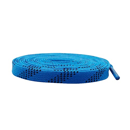 Chlikeyi Schnürsenkel Eishockey Schnürsenkel Schlittschuhe Gewachste Schnürsenkel Ski Schnürsenkel 1 cm flach, Blau, 150 cm von Chlikeyi