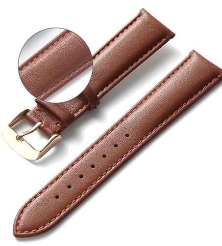 Chlikeyi Uhrenarmband aus echtem Leder, 13–22mm, Farbe 13, 16mm von Chlikeyi