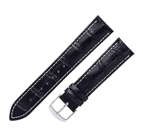 Chlikeyi Uhrenarmband aus echtem Leder, 14–22mm, Farbe 2, 14mm von Chlikeyi