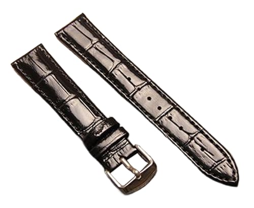 Chlikeyi Uhrenarmband aus glänzendem Leder mit Bambusmuster, Farbe 1, 20mm von Chlikeyi