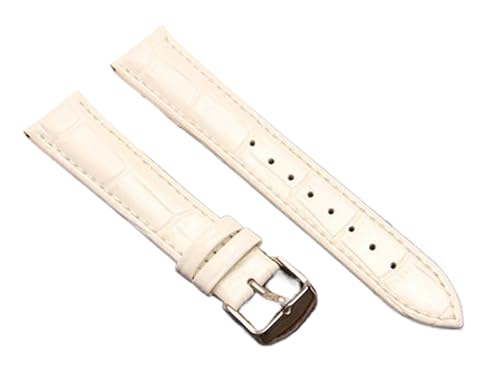 Chlikeyi Uhrenarmband aus glänzendem Leder mit Bambusmuster, Farbe 5, 18mm von Chlikeyi