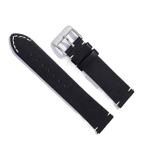 Chlikeyi Universelles Echtleder-Uhrenarmband, 16-24mm, für Herren/Damen, Ersatz-Zubehör, Armband, Schwarz, 16 mm Chlikeyi Universelles Echtleder-Uhrenarmband, 16-24mm, für Herren/Damen, Ersatz-Zubehör, Armband, Schwarz, 16 mm von Chlikeyi