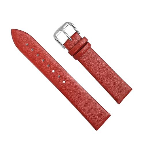 Chlikeyi Weiche Leder-Uhrenarmbänder 8-22mm für Herren-/Damen-Armband-Uhrenarmbänder, Rot, 16 mm Chlikeyi Weiche Leder-Uhrenarmbänder 8-22mm für Herren-/Damen-Armband-Uhrenarmbänder, Rot, 16 mm von Chlikeyi