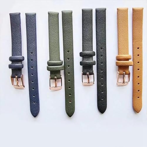 Chlikeyi Weiches Lederuhrenarmband für Damen, 8mm – 24mm, Farbe 14, 8mm von Chlikeyi